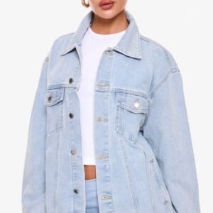 Oversized Denim Jacket – Light Wash